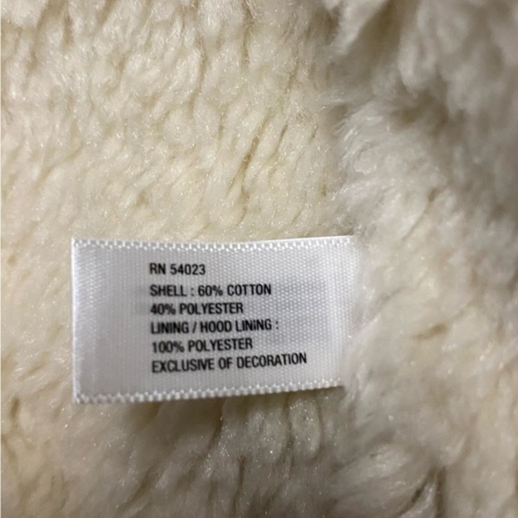 Baby Gap Sherpa Lined Hoodie Zip Up 6-12M - Picture 7 of 7